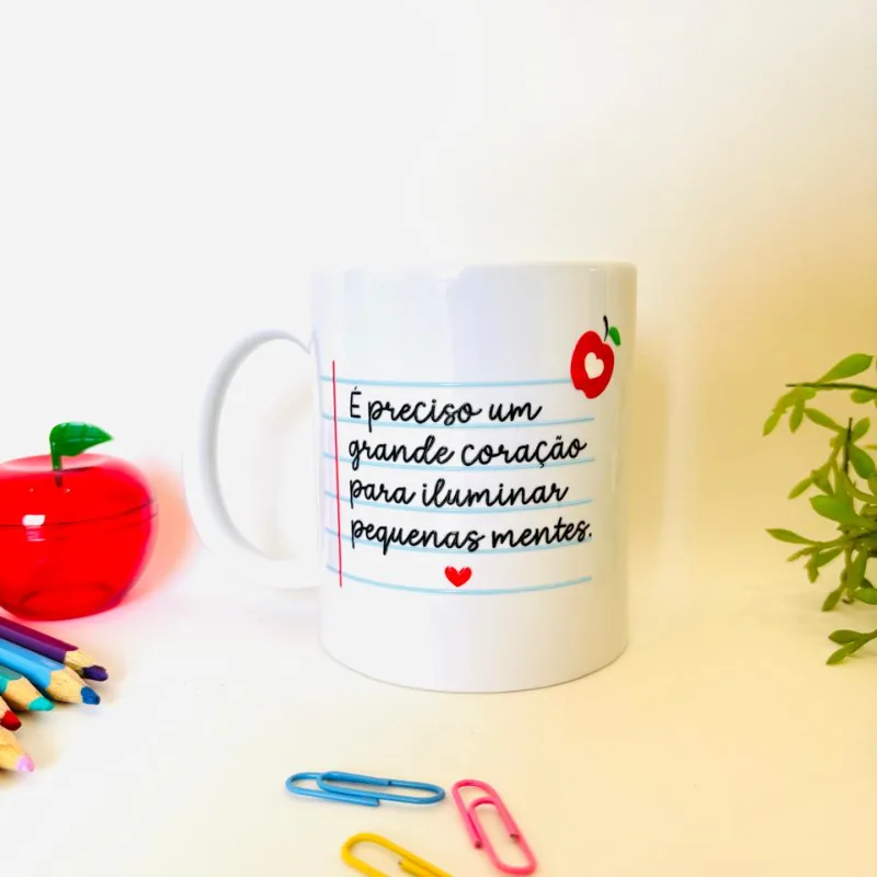 Caneca dia dos Professores - Frase de carinho